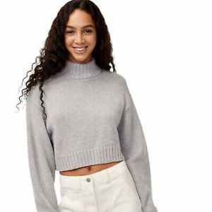 Aritzia Wilfred Harper Merino Wool Sweater Light Grey XXS